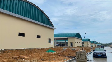 廣東汕尾車(chē)庫(kù)拱形屋頂工程案例